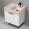 Floating Small Bathroom Vanity, Modern, 24